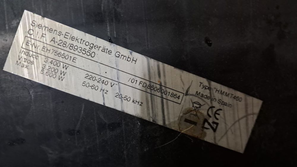 Placa vitroceramica Siemens