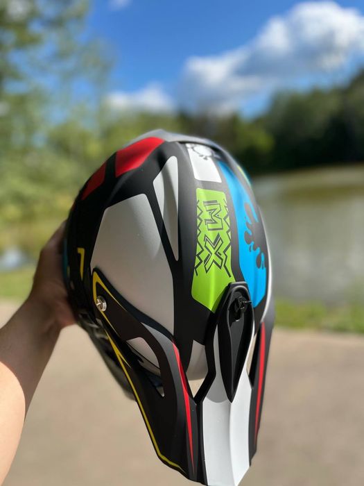 Мотошлем с очками кроссовый