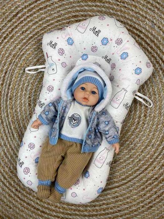 Кокон  для новорожденных з бортиками для сна, подушка ортопедическая