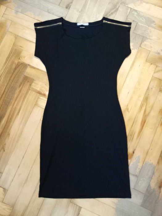 Маленькое чёрное платье, трикотажное, черное, стрейч
