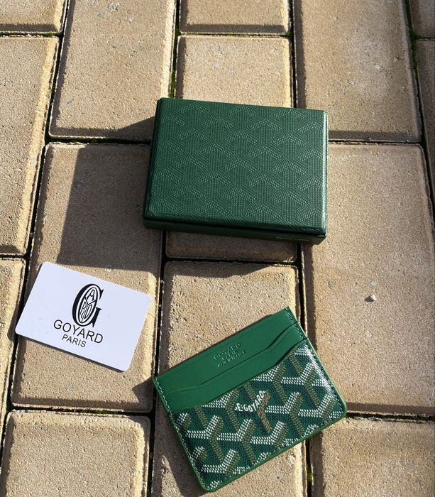 Porta cartões goyard verde
