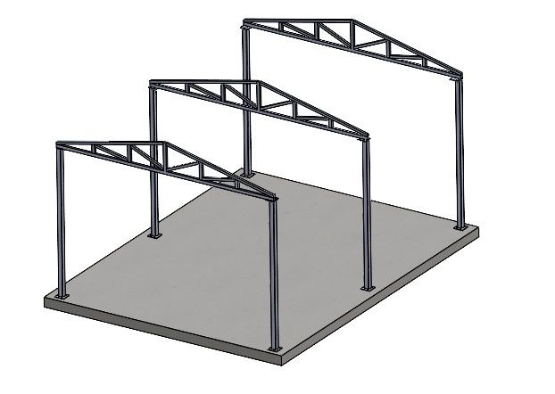 Konstrukcja garaż hala magazyn 6x8x3.5 komplet
