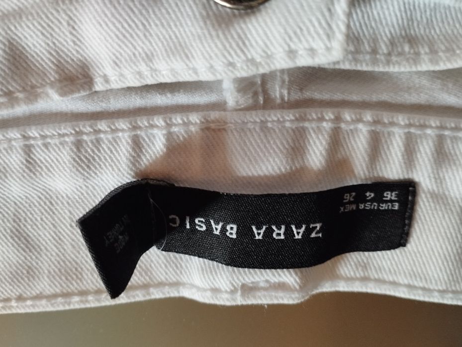 Calças brancas Zara, tamanho 36