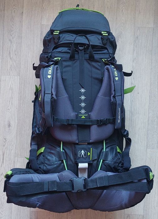 Рюкзак б/у походный Quechua forclaz symbium 70+10L, с дождевиком