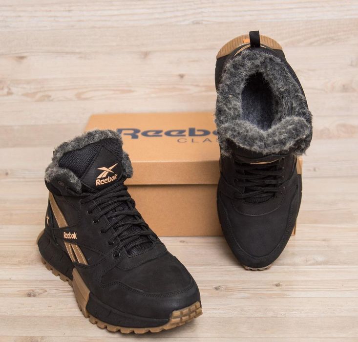 Новые зимние ботинки Reebok мужские кожаные