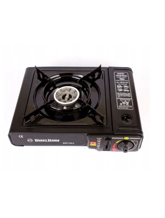 Портативна газова плита Happy Home BDZ-155-A +6 балонів бутану Tiross