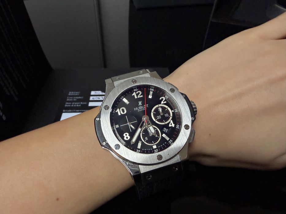 Часы hublot big bang 44 mm Steel chronograph