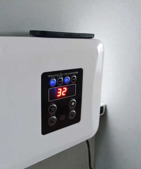 Електричний настінний тепловентилятор обігрівач 1500Вт з пультом ДУ