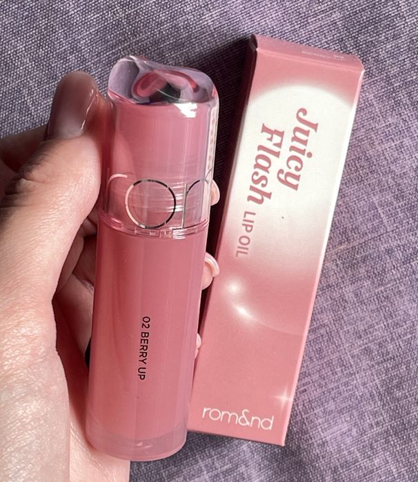 rom&nd juicy flash lip oil 02 berry up / олійка для губ romand / масло для губ