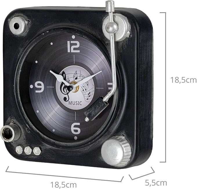 Zegar ścienny w stylu retro - gramofon