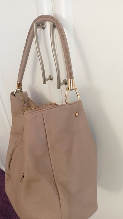 Reserved torba torebka modna beżowa A4