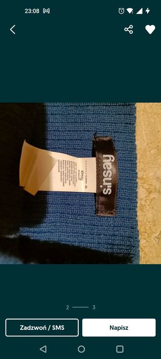 Czapka niebieska, nowa firmy Sinsay.