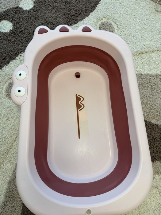 Ванночка складна Babyhood Крокодил рожева