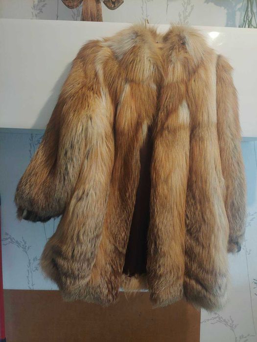 Naturalne futro z lisa rudego rozmiar xl.