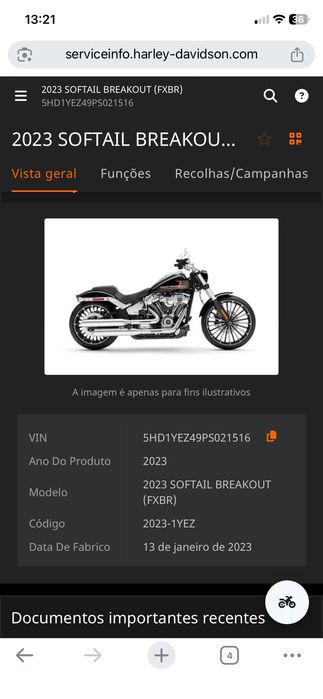 Harley Davidson FXBR Breakout 117, 2023, 25000kms