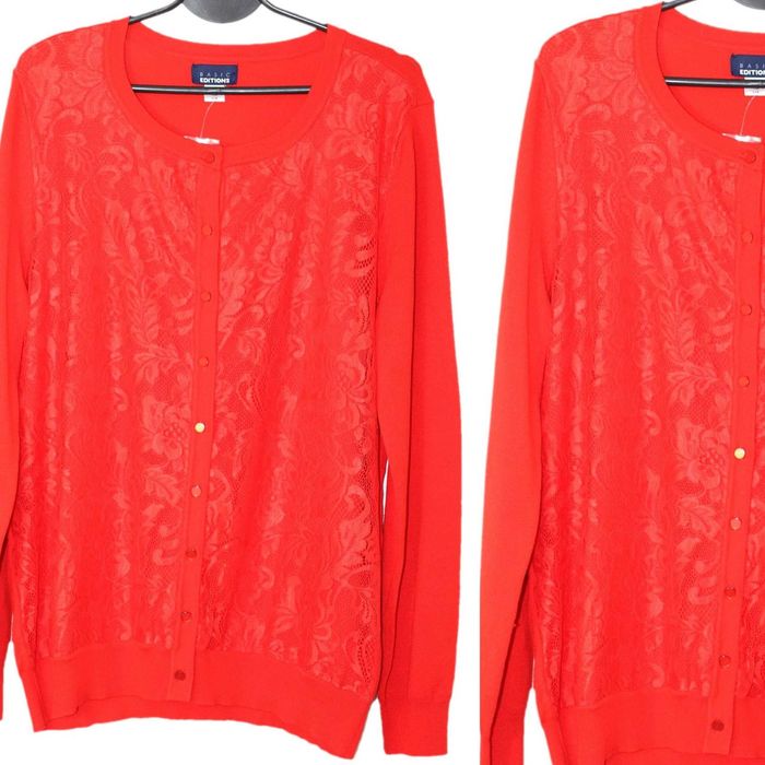 l1 Basic Editions damski lekki rozpinany sweter 40 L