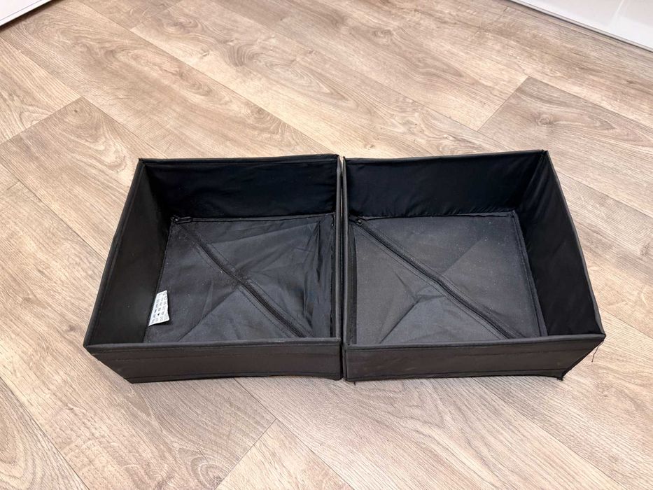 2 składane pudelka z Ikea