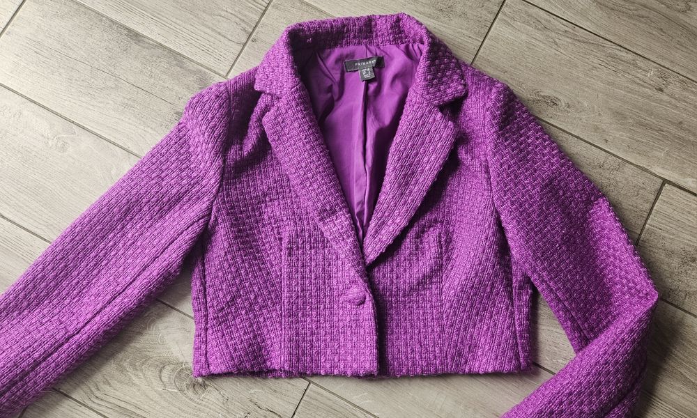 Żakiet 38 bluza kurtka Primark pudełkowa fuksja amarant