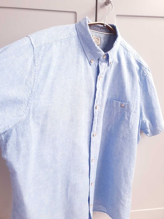 Niebieska lniana koszula męska Next 2XL