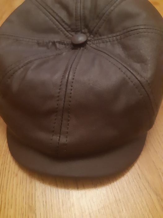 Kaszkiet ze skóry włoskiej Malone 58 cm nowy