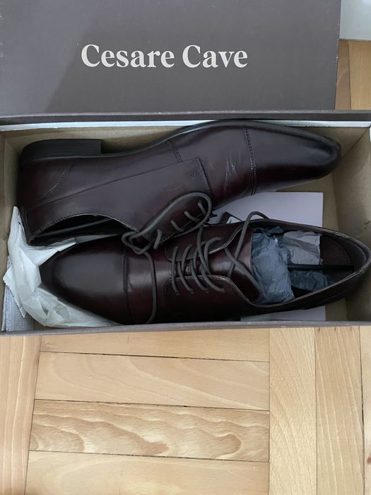 Cesare Cave STAN-03 MI07 Brown – skórzane półbuty męskie 45