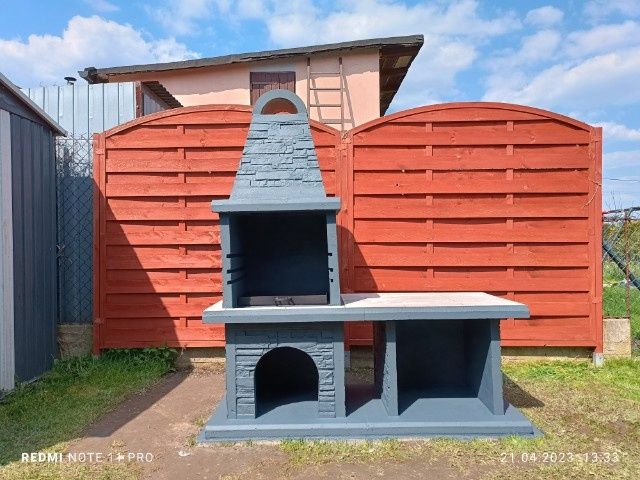 Duży zbrojony grill wędzarnia 185x160x65cm PROMOCJA