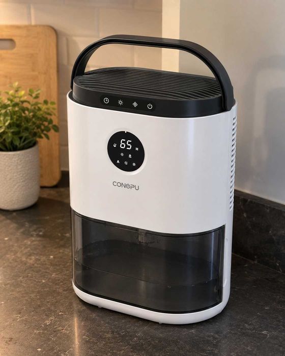 CONOPU Home Dehumidifier, 2300ML Dehumidifiers for Bedroom Bathroom, Auto Defrost, Auto Shut Off, 3 Modes Humidit