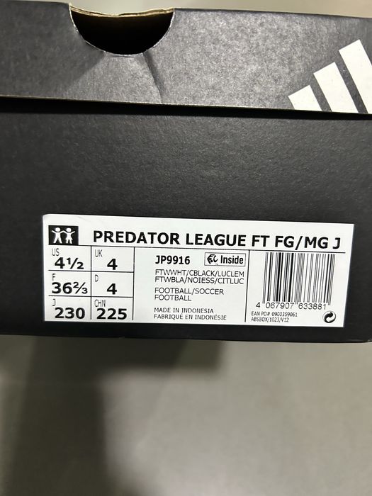 Chuteira adidas Predator League FT FG/MG nº 36 2/3 — Usada só 2 vezes