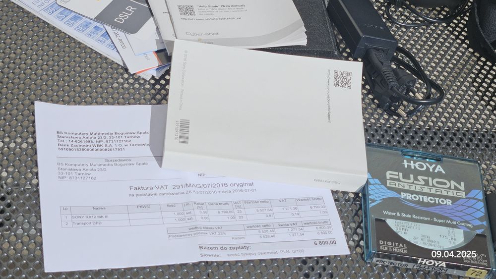 Aparat sony rx10 Mark 3 iii dodatki