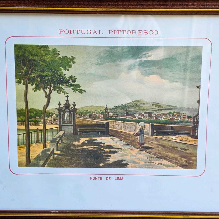 Quadro Decorativo “Portugal Pittoresco — Ponte de Lima”