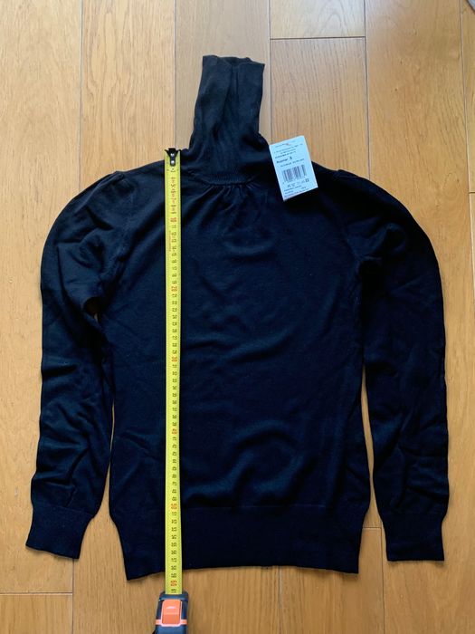 Sweter z golfem czarny rozmiar S