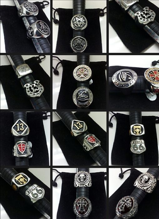 Anéis em aço inoxidável