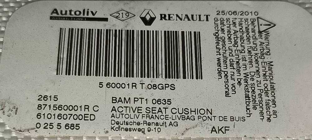 Airbag Banco Esquerdo RENAULT CLIO III (BR0/1, CR0/1) ano 2005