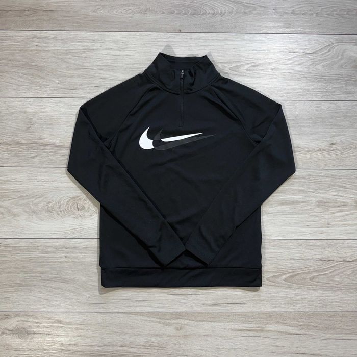 Чорна Жіноча Спортивна Кофта Лонгслів Найк Nike Dri-FIT Swoosh HBR, XS, Оригінал