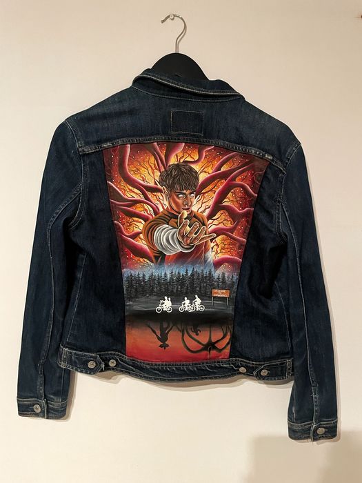 Kurtka ręcznie malowana Stranger Things