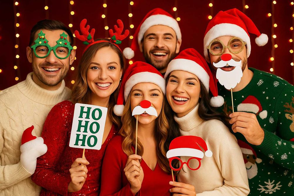 Fotobudka na imprezę mikołajkową do szkoły, firmy Atrakcja na urodziny