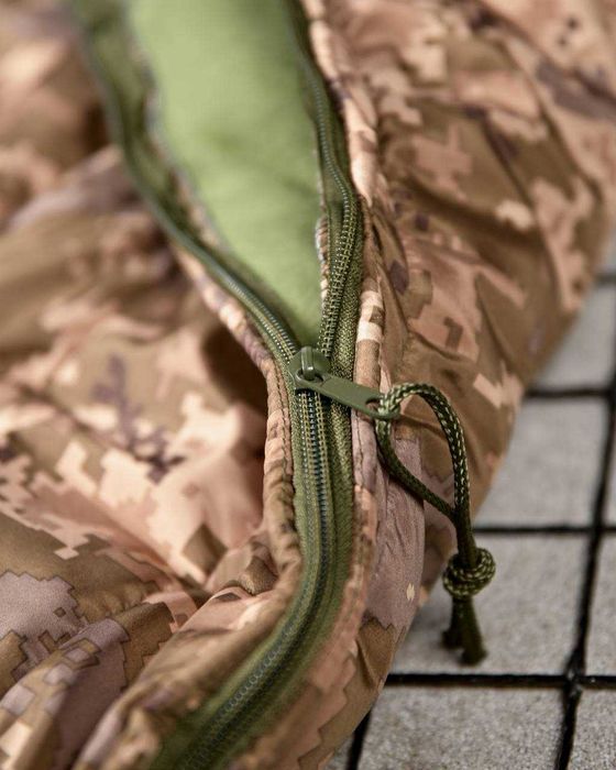 Зимовий спальник -одіяло з капюшоном тактичний -20 C° на флісі