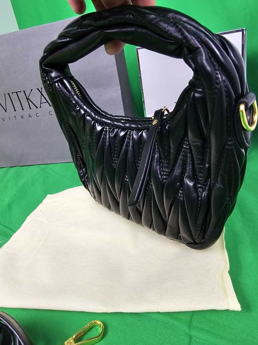 Torebka damska Miu Miu torba biznesowa nowość czarna lodeczka kuferek