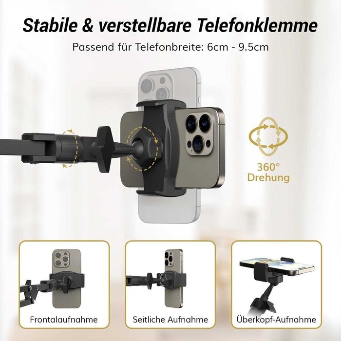 TONOR statyw z uchwyt Lampa LED pierścieniowa do rysunków biżuterii