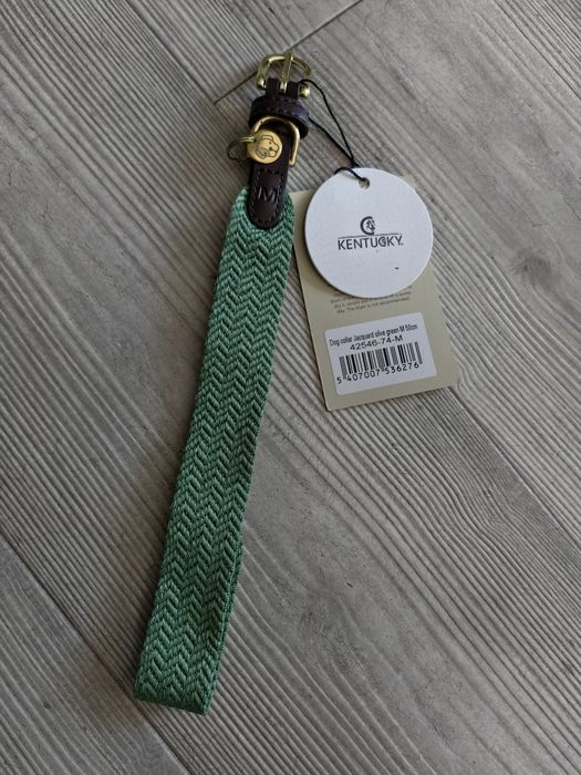 Premium obroża dla psa Kentucky jacquard zielona XS-M