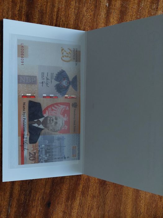 Banknot kolekcjonerski 20 zł, Lech Kaczyński, Warto być Polakiem.
