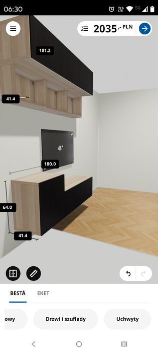 Zestaw mebli Ikea, szafki wiszące , rtv