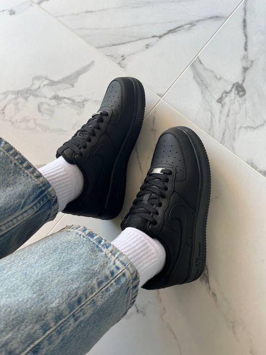 Кросівки Nike Air Force 1 Black | Чорні форси найк