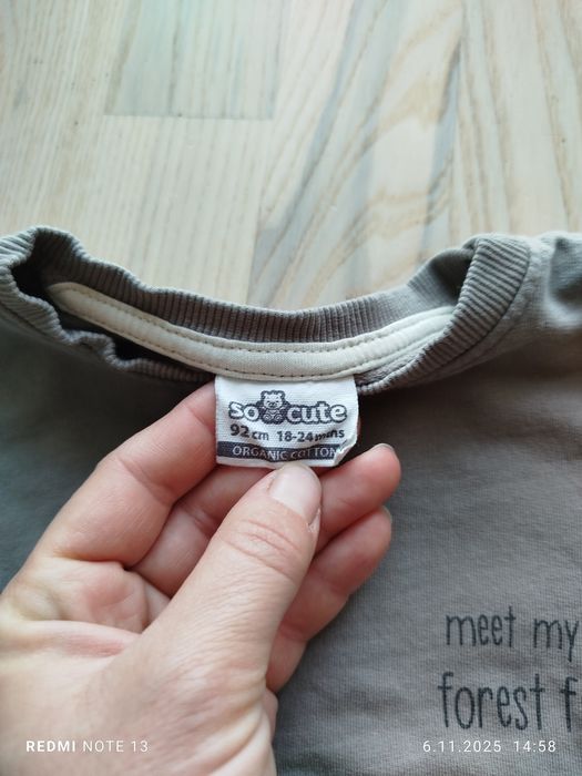 Khaki bluza oversize so cute 92 grzyby grzybki