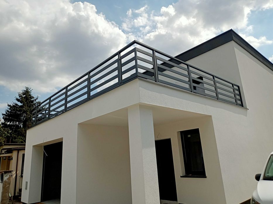 Balustrada Aluminiowa Pozioma Nowoczesna Ogrodzenia pionowe Hubson