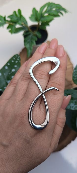 Nowa duża elegancka broszka nieskończoność + gratis