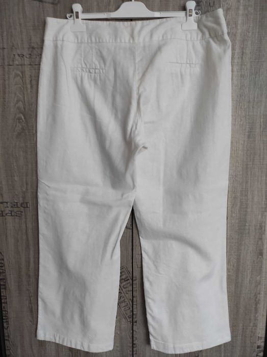 Spodnie damskie lniane, 100 % len, rozmiar 44/46