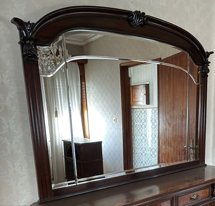 Espelho castanho vintage