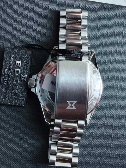 Акція!Новий Edox Skydiver 70s Black Dial Automatic Divers 801153VMNN 80115 3VM NN