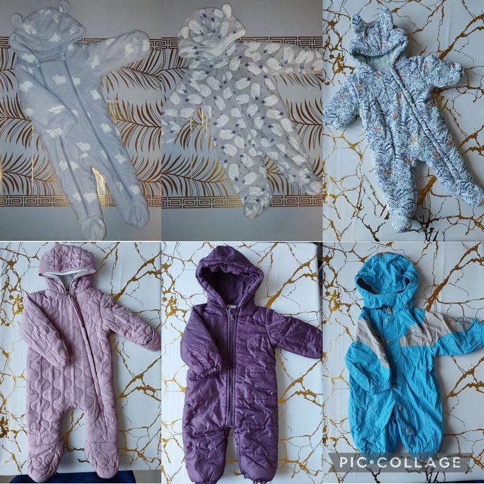 Теплий дитячий комбінезон, 0-3, 3-6, 6-9